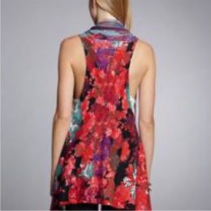 Vivienne Tam Eastern Floral Waterfall Tunic Vest M 🌹
